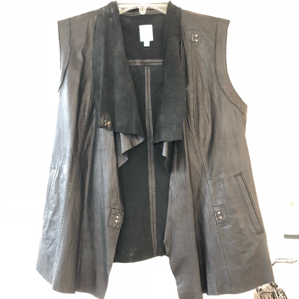 CoOp Barney’s New York Leather and Suede Vest